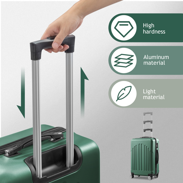 FCH Curved Vertical Stripe 4-in-1 Trolley Case - Retro Green