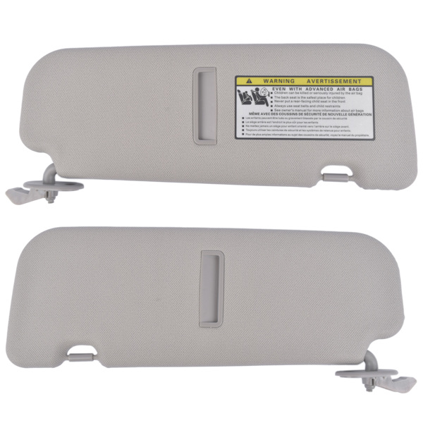 Set of 2 Sun Visor Left and Right Side Gray for Hyundai Veloster 1.6L l4 2012-2015