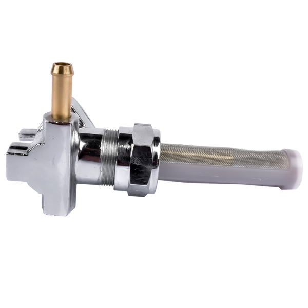 22mm Filtered Petcock Elbow Fuel Shut Off Valve Right Spigot For Harley Sportster Dyna Super Glide FXD 62167-81, 62163-75