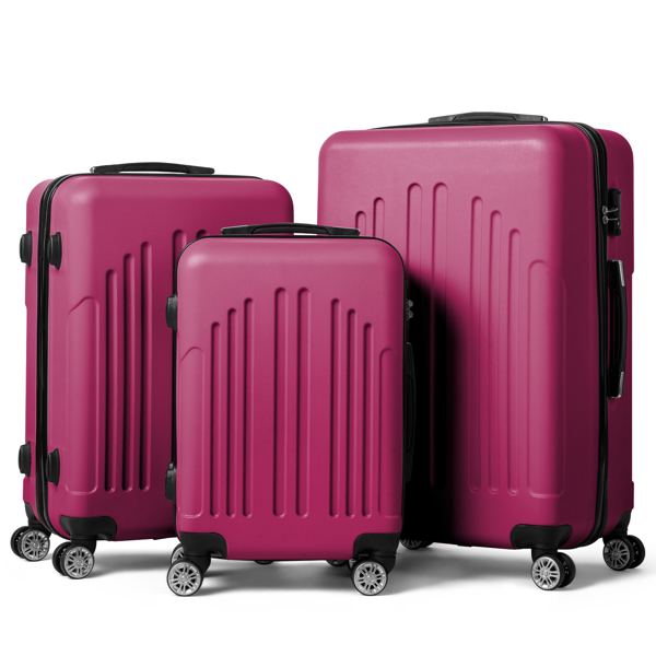 FCH Curved Vertical Stripe 3-in-1 Trolley Case - Smoky Purple