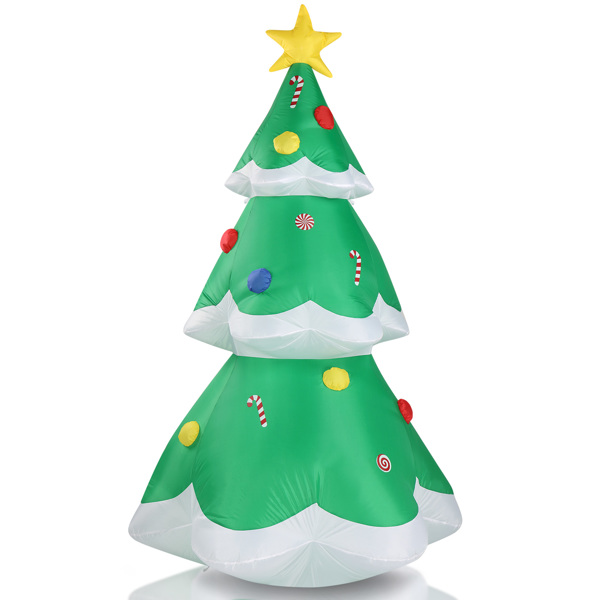 6.9 FT Lighted Christmas Inflatable Decoration, Inflatable Christmas Tree, Blow Up Yard Decorations with Built-in LED Lights for Holiday Party Front Yard Lawn Garden Decor