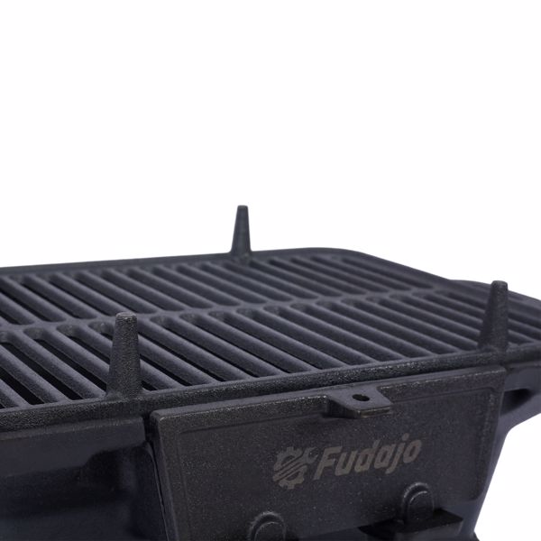 Oval Cast Iron Grill Outdoor, Portable Charcoal Grill and Tabletop Cast Iron Skillet - 100% Cast Iron, Enameled, Durable, Small Charcoal Grill, Camping Stove, Hibachi Grill 