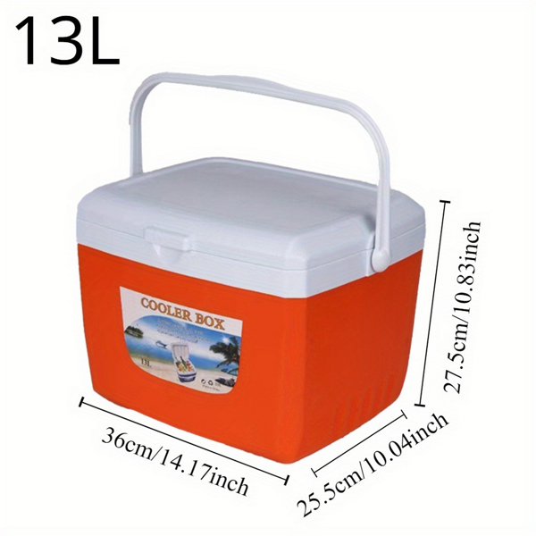 1L+5L+13L+27L+45L picnic insulated box, fresh-keeping box, outdoor picnic, barbecue, camping portable insulated box, orange fresh-keeping box