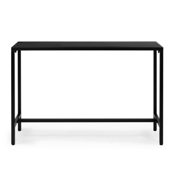 55\\" Outdoor Bar Table with Adjustable Feet, Rectangle Narrow Counter Height Table, Ideal Bar Height Table for Balcony Patio Garden Yard Poolside, Black