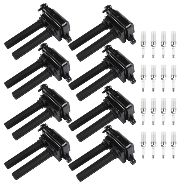 8X Ignition Coil & 16X Iridium Spark Plug for Jeep Commander Dodge Charger Ram