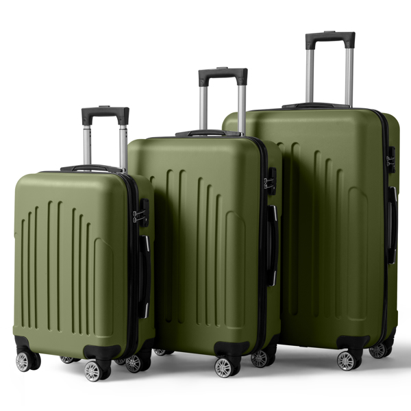 FCH Curved Vertical Stripe 3-in-1 Trolley Case - Gray-green