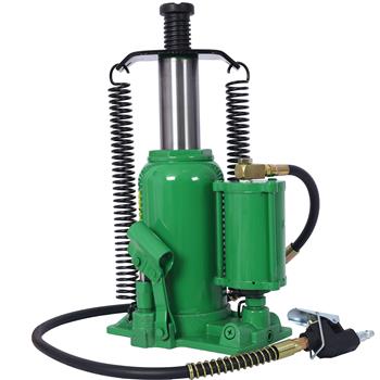 Air Hydraulic Bottle Jack, 20 Ton/44029 LBS All Welded Bottle Jack, 10.2-19.7 inch Lifting Range, Manual Handle and Air Pump, for Car, Pickup, Truck, RV, Auto Repair, Industrial Engineering,Green