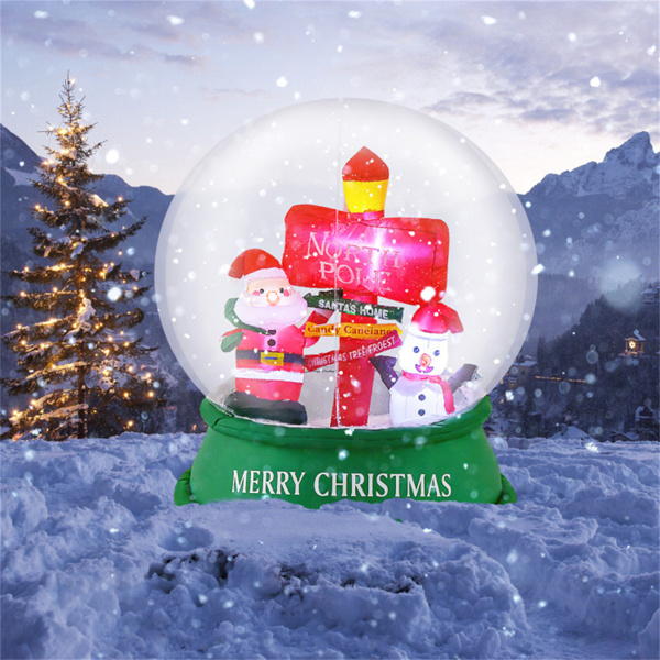 4 Feet Christmas Inflatable Snow Globe Christmas Decoration