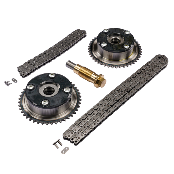 Timing Chain Kit with 2 Camshaft Adjusters For Mercedes W203 W204 W211 W212 R171 2710500847 2710500900