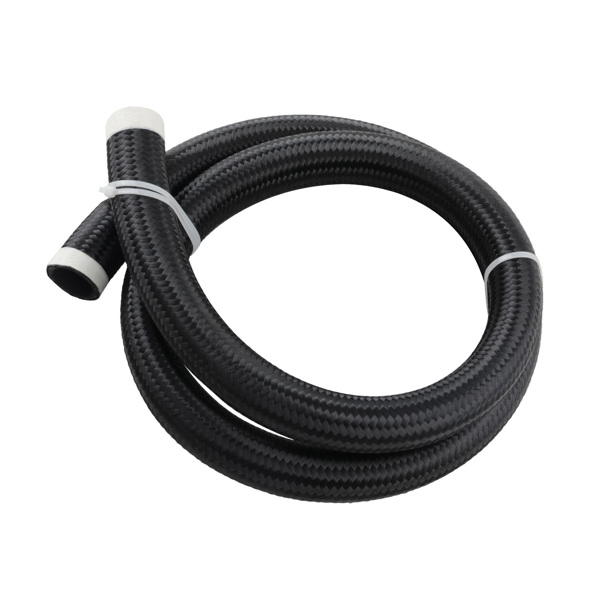 Black AN20 20-AN 20 Stainless Steel Nylon Braided Fuel Line Oil Hose 5 feet