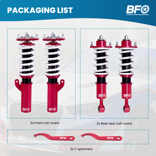 BFO Coilovers Spring Shocks Lowering Kit for Mitsubishi Lancer 08-16