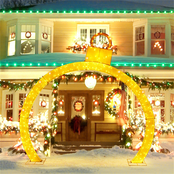 10.5 Feet Christmas Arch with White LED Lights