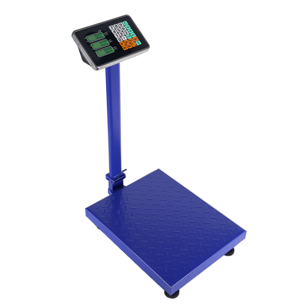 【Old code:19282852】300KG/661lb LCD Digital Personal Floor Postal Platform Scale Blue