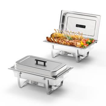 8QT 2Pack Chafing Dish Wärmebehälter Rechteckig