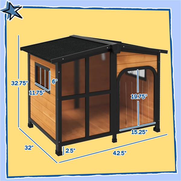 Pet/Dog House- Natural ( Amazon Shipping)（Prohibited by WalMart）