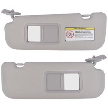 Set of 2 Sun Visor Left and Right Side Gray for Hyundai Veloster 1.6L l4 2012-2015