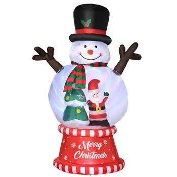 8ft Christmas Inflatables Outdoor Decorations Snowman with Rotating Colorful Light, Blow-Up  LED Yard Display Christmas Decor for Lawn Garden