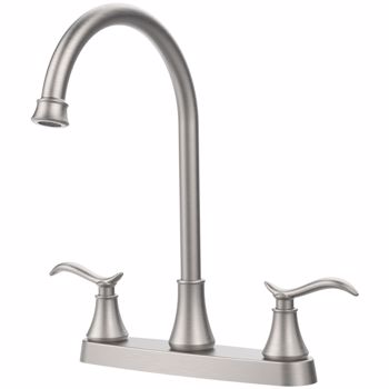 Single Handle High Arc Brushed Nickel Pull Out Kitchen Faucet,Single Level Stainless Steel Kitchen Sink Faucets with Pull Down Sprayer[Unable to ship on weekends, please note that]