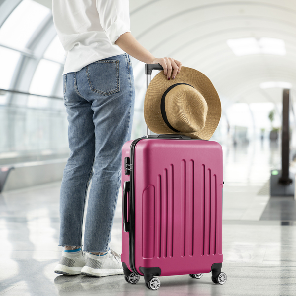 FCH Curved Vertical Stripe 3-in-1 Trolley Case - Smoky Purple