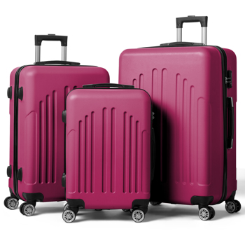 FCH Curved Vertical Stripe 3-in-1 Trolley Case - Smoky Purple