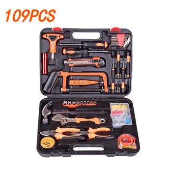 Repair tool set 109PCS With T-Ratchet Hardware Tools Set Combination Household Repair Multifunction Portable Electrician Tool Toolbox Complete durable