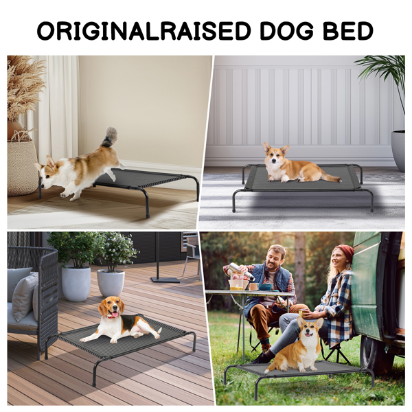 43"D x 26"W x 8"H outdoor pet bed