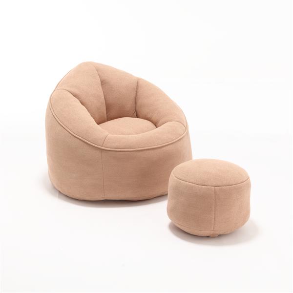 Bedding Bean Bag Sofa Chair High Pressure Foam Bean Bag Chair Adult Material with Padded Foam Padding Compressed Bean Bag With Footrest