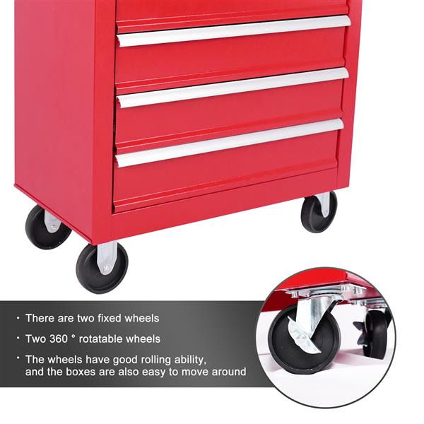 5-Drawer Metal Rolling Tool Chest with Wheels,Tool Storage Cabinet With Locking System