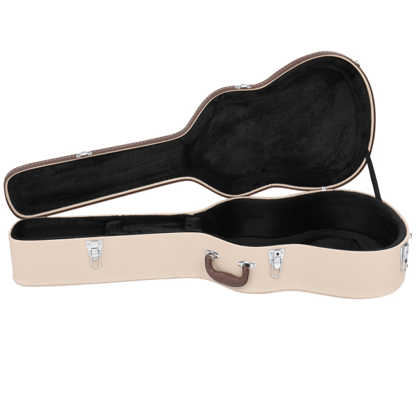 Glarry 41" Folk Guitar Hardshell Carrying Case Fits Most Acoustic Guitars Microgroove Flat Grey