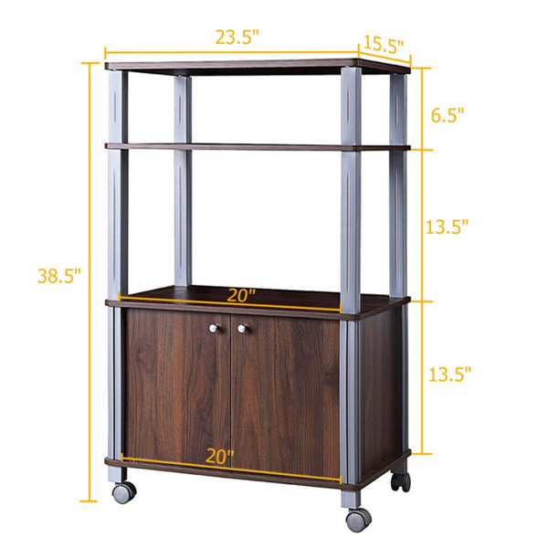 Multi functional kitchen storage rack Walnut