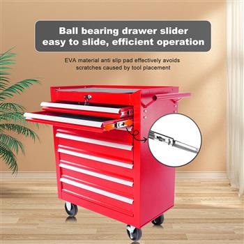 7-Drawer Metal Rolling Tool Chest with Wheels,Tool Storage Cabinet With Locking System