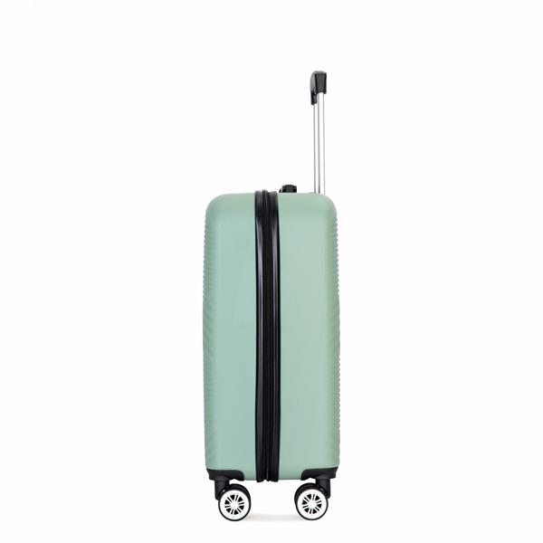 2Piece Luggage Sets ABS Lightweight Suitcase , Spinner Wheels,  (20/14) OLIVE GREEN