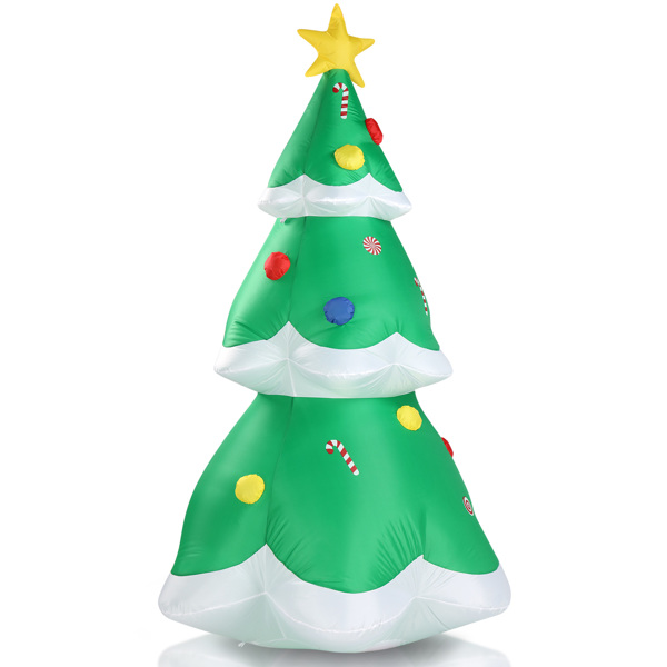 6.9 FT Lighted Christmas Inflatable Decoration, Inflatable Christmas Tree, Blow Up Yard Decorations with Built-in LED Lights for Holiday Party Front Yard Lawn Garden Decor