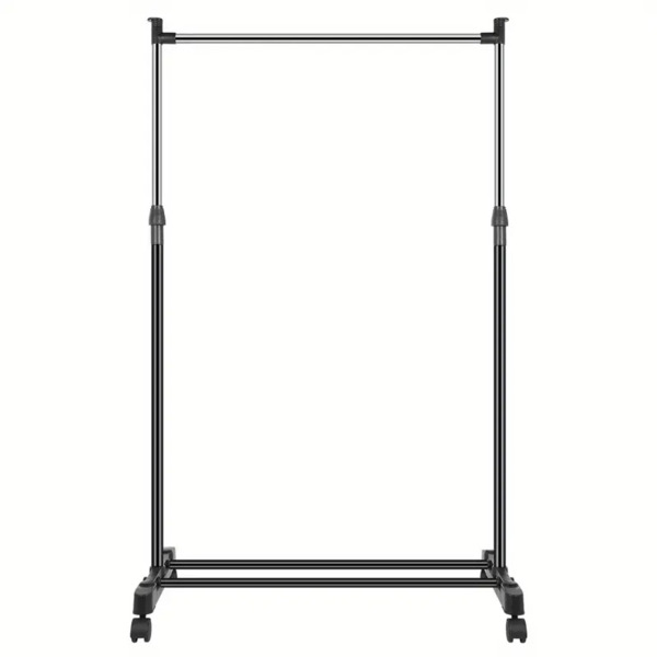 Garment Racks 3ft-5.18ft Height Adjustable Clothes Stand Foldable Clothes Hanger w/ Wheels Storage