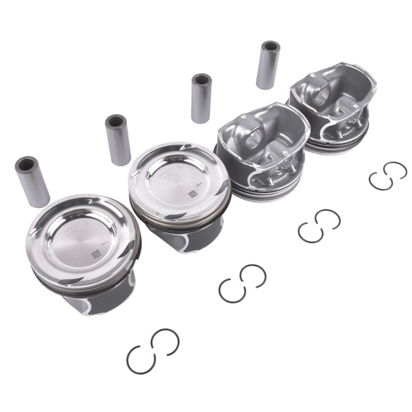 4Pcs Pistons Set for Mercedes C200 C250 C300 C350e E200 E300 GLC300 SLC300 2014-2019 2.0L 2740300417 2740300117