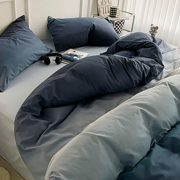 3PCS Gradient Blue Duvet Cover Set Galaxy Space Comforter Cover with Zipper Closure, 1 Duvet Cover and 2 Pillowcases King Size （Maybe Shipment from FBA）