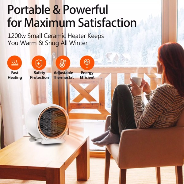 1500W Portable Electric Space Heater Garage Hot Air Fan for Indoor Large Room 