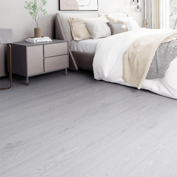 3D Retro Laminate Vinyl Flooring Roll, Peel and Stick Linoleum Wood Grain, Vinyl Plank Floor Tiles, Sticky Tiles for Bathroom, Kitchen, RV, Renter Friendly (Grey Oak,2FT*16.4FT)