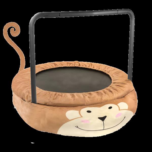 XTP009 Assembled children's trampoline happy expression outdoor and indoor dual-use MONKEY black and red foldable iron tube for kids age 3 - 7