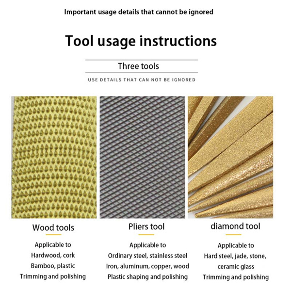 File Set Combination Metal Round File Steel File Grinding Tool with Package Set for Filing