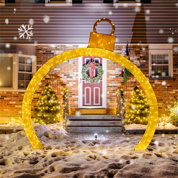 10.5 Feet Christmas Arch with White LED Lights