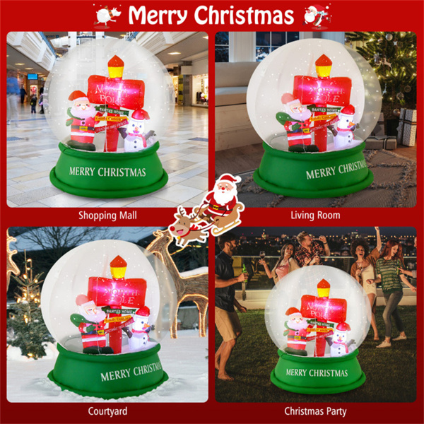 4 Feet Christmas Inflatable Snow Globe Christmas Decoration