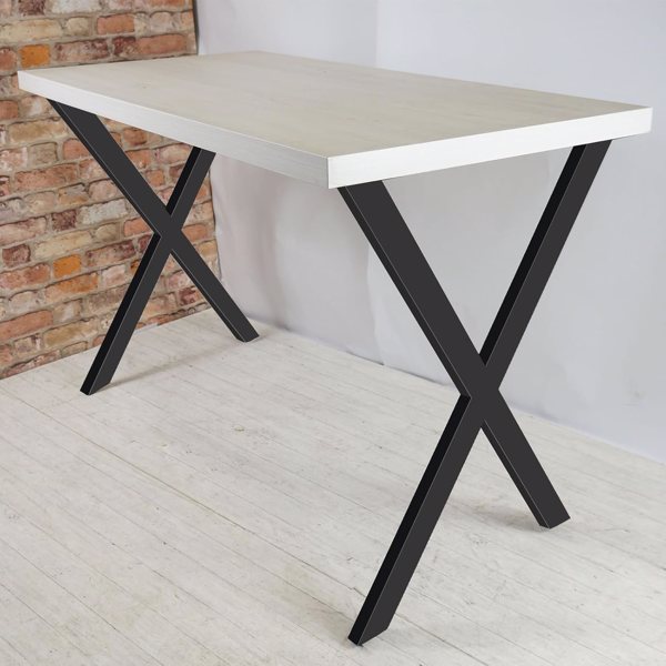 Metal Table Legs , 71cm Table Frame X Shape, Legs for Furniture DIY, for Dining Tables, Conference Table, Coffee Table, Two-Piece