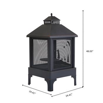 Garden Metal Outdoor heating furnace for backyard fir pit 