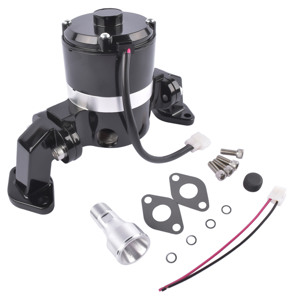 Electric Water Pump 35 GPM High Flow Chrome for BBC Big Block Chevy 396 427 454 V8 Engines Black 8020BK