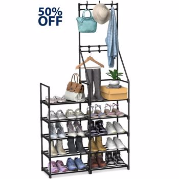 5-Tier <b style=\\'color:red\\'>Shoe</b> <b style=\\'color:red\\'>Rack</b> <b style=\\'color:red\\'>Shoe</b> Storage Organizer, Freestanding Coat and <b style=\\'color:red\\'>Shoe</b> <b style=\\'color:red\\'>Rack</b>, 25-30 Pairs <b style=\\'color:red\\'>Shoe</b> Shelf