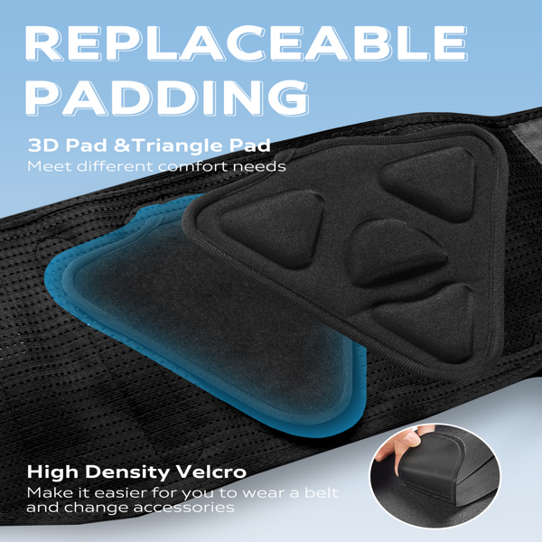 腰部支撑带（男女通用） 缓解腰部疼痛，不打滑，可调节腰部支撑带，适用于坐骨神经痛、脊柱侧弯和其他工作场所（S）（周末不发货）-3