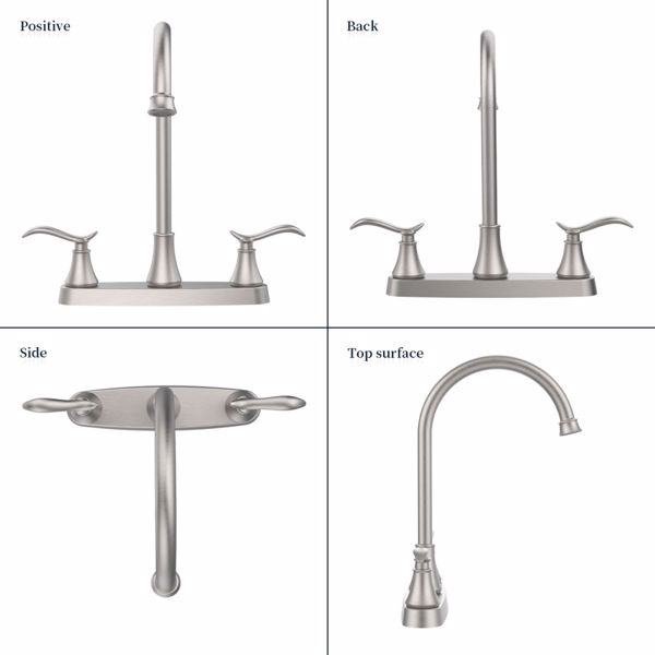 Single Handle High Arc Brushed Nickel Pull Out Kitchen Faucet,Single Level Stainless Steel Kitchen Sink Faucets with Pull Down Sprayer[Unable to ship on weekends, please note that]