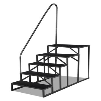 5 Stufen Leitern mit Griff, RV Trittleiter Haustiertreppe, Standtreppe Hocker Kinder aus Stahl Max 300kg, Haushaltsleiter für Spa/Hof/Mobile Home