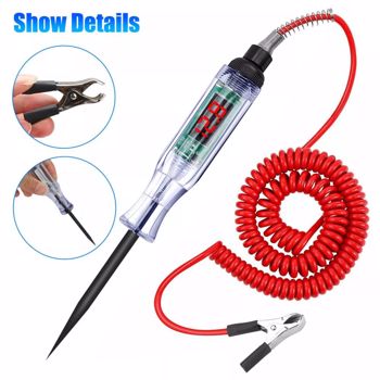 6/12/24V Car Digital Electric Voltage Circuit Tester Truck Automotive Light Test